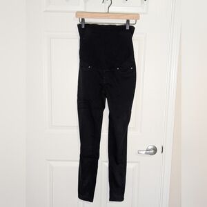 H&M Mama Maternity Black Skinny Jeans Full Panel